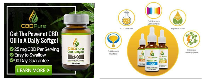 CBDPure, Get the power of CBD oil in a daily softgel, 25 mg CBD Per Serving, Easy to Swallow, 90 Day Guarantee